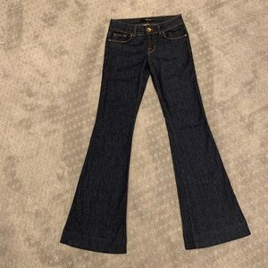 J Brand Dark Wash Big Flare Denim Jeans Love Story Size 26 Never Worn